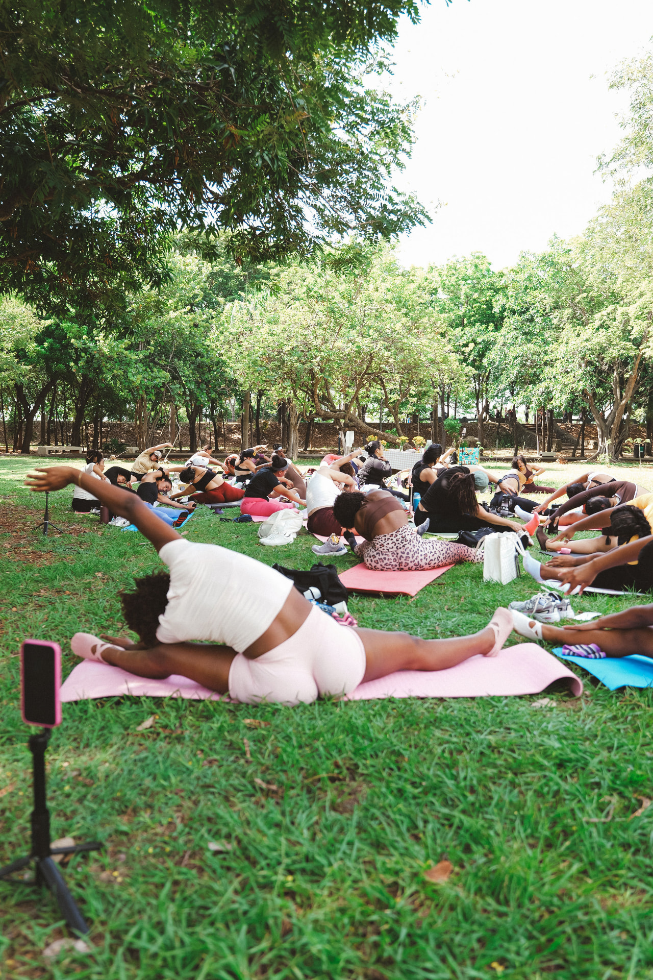 Estiramiento al aire libre
